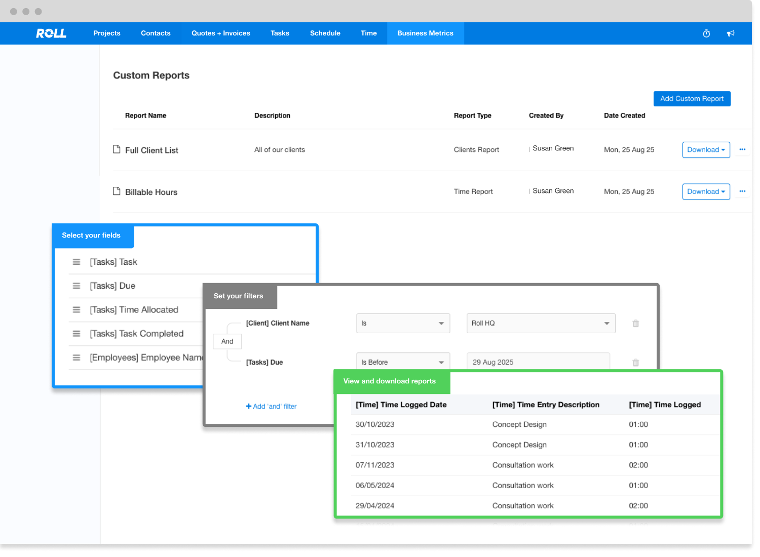 Reporting Screenshot