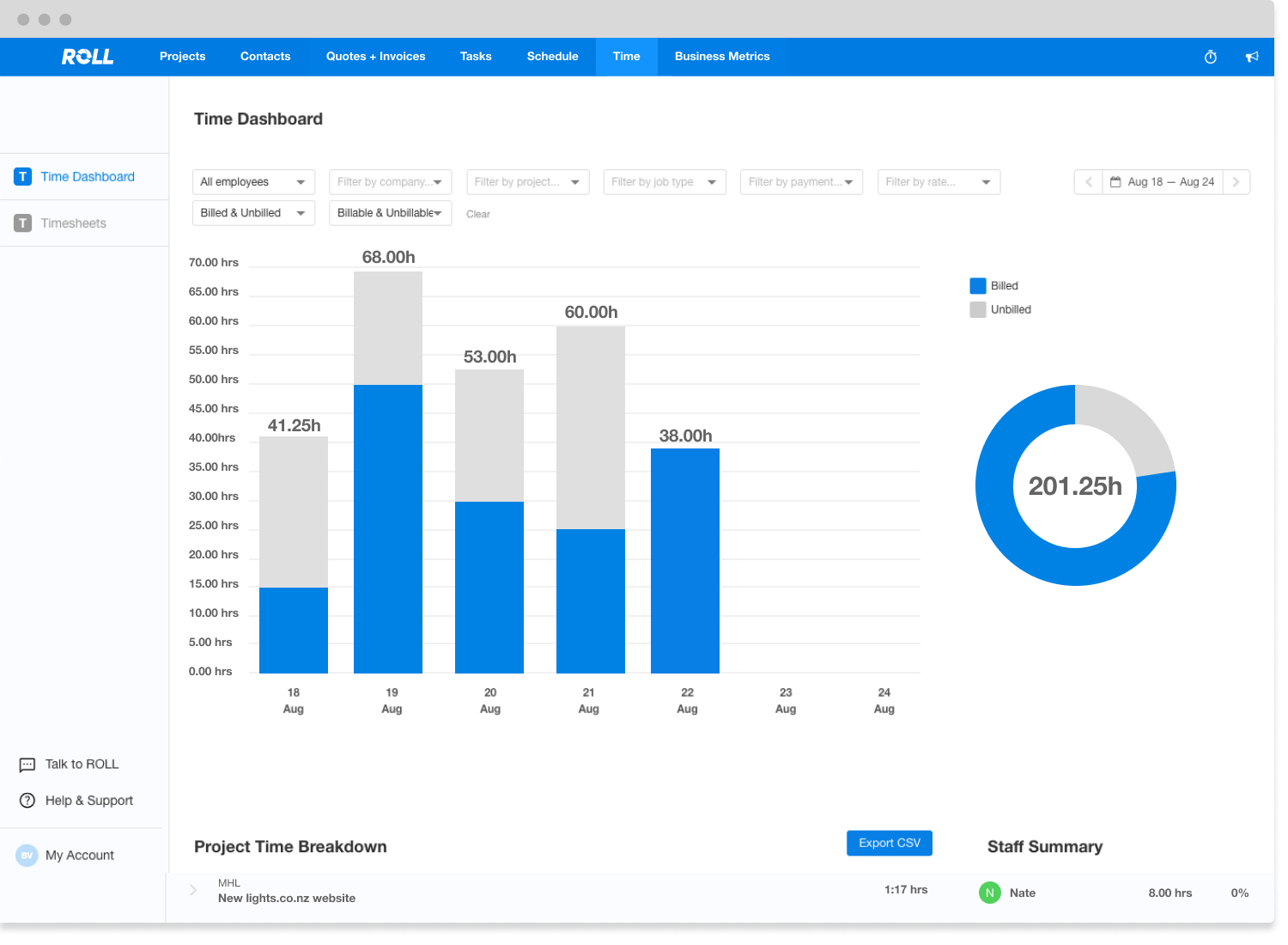 Time Tracking Screenshot